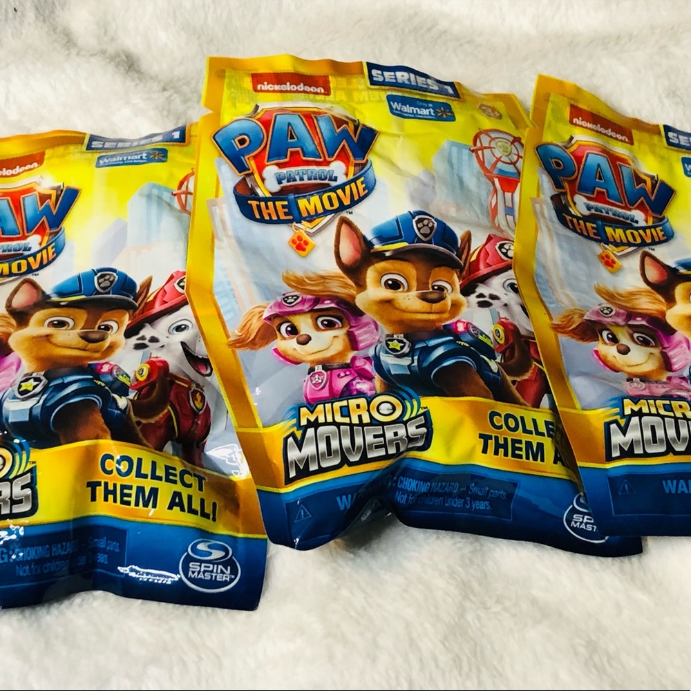 Lot of THREE (3) Paw Patrol Micro Movers Blind Bags - All of these different!!